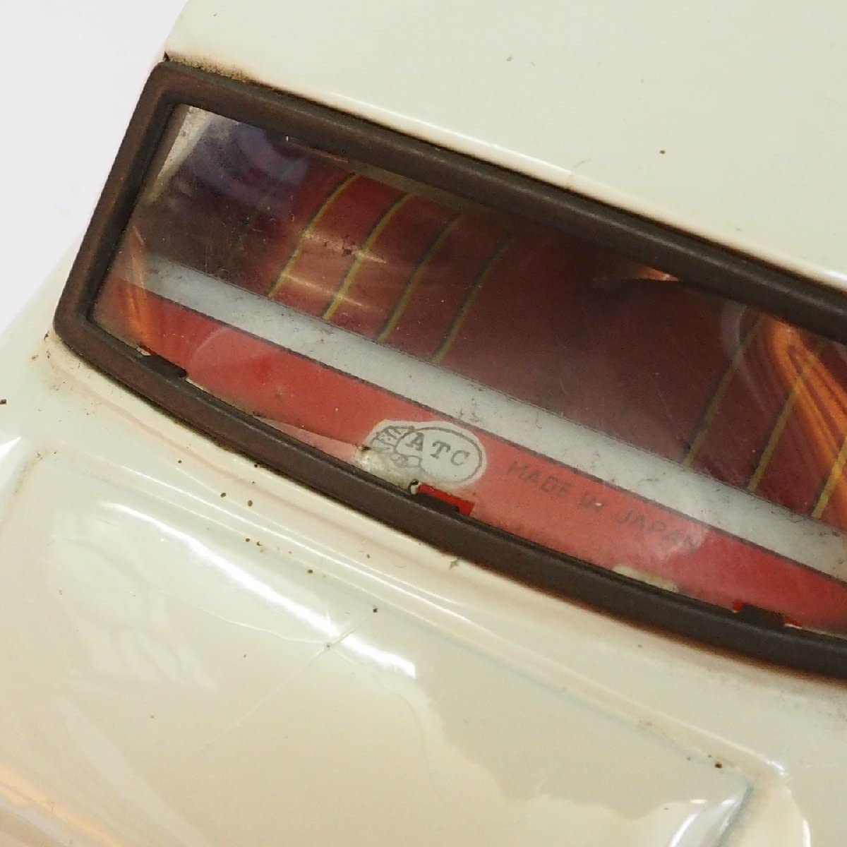 旭玩具【トヨタ パブリカ白ホワイト】ブリキ ミニチュア自動車□箱付